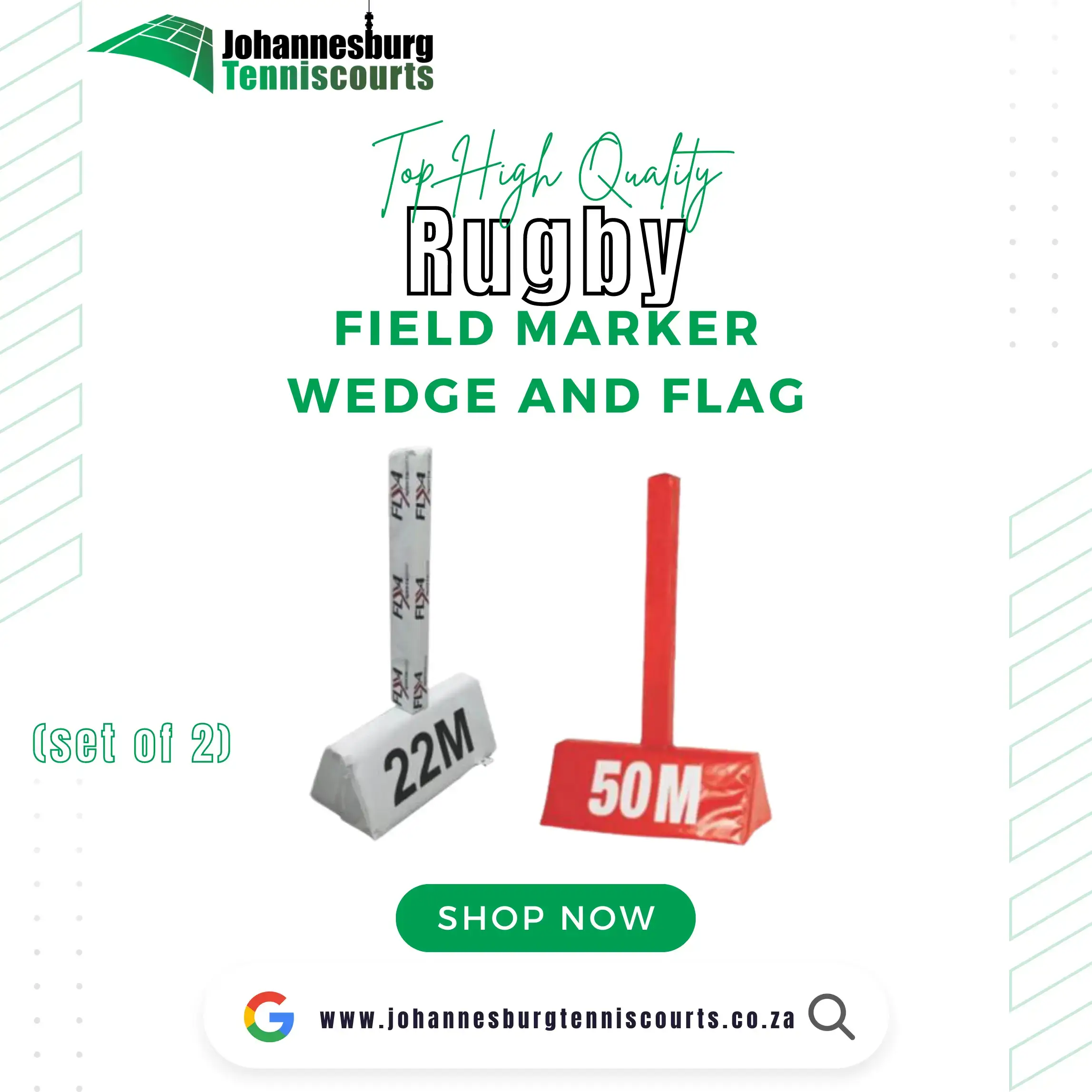 Rugby Field Marker Wedge and Flag